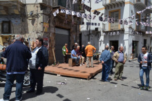 Mercato Ballaro, food, Italian culture, conversation, Forza Palermo, Palermo, Sicily, church, piazza