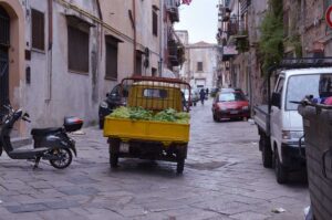 truck, mercato ballaro, palermo, sicily, italy