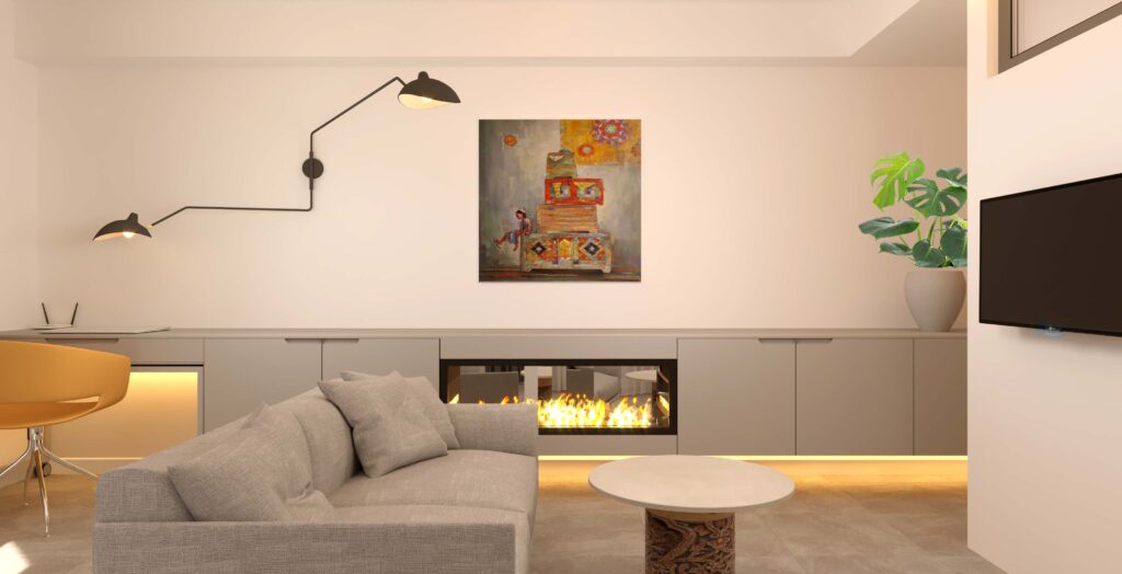 Зал с картиной Фурката Бозорова