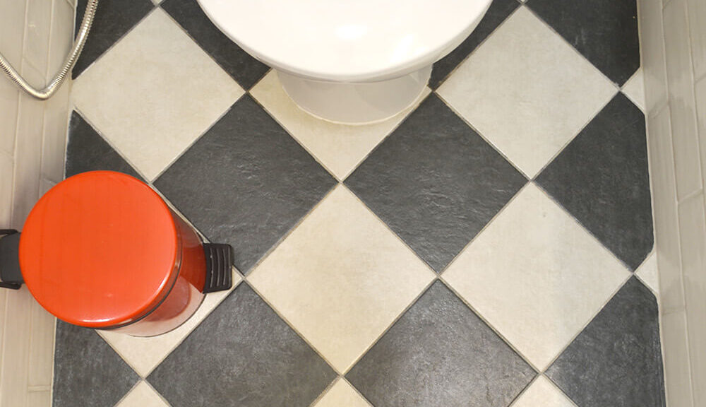 Black and white floor tiles 20x20