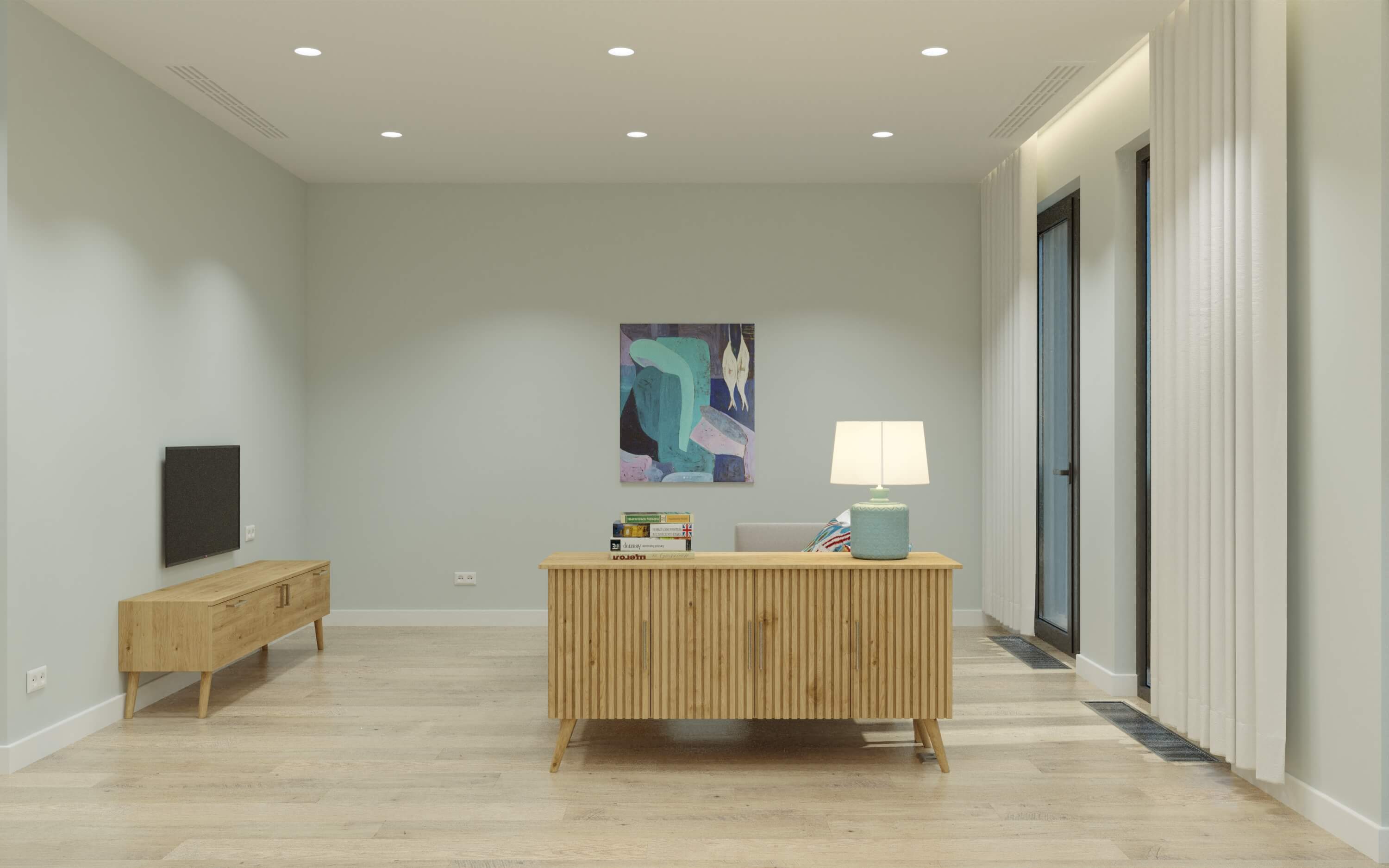 Зал | На стене картина Лазизы Тулагановой